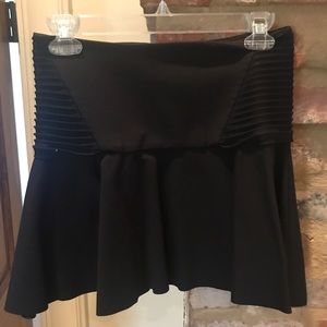 Parker black mini skirt with flare bottom